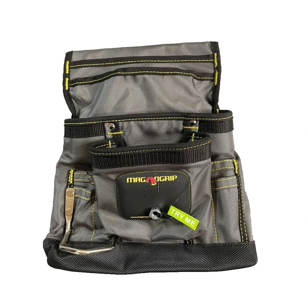 Magno Grip Tool Storage 12 in. 10-Pocket Magnetic‎ Tool Pouch No Belt